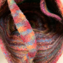 Load image into Gallery viewer, Multicolor Stripe Felted Knit Shoulder Bag Purse (12x17&quot;)
