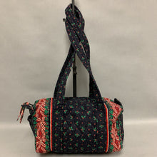 Load image into Gallery viewer, Vera Bradley Holiday Print Quilted Mini Duffel Shoulder Bag Purse (5x10x4&quot;)
