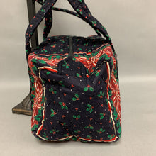 Load image into Gallery viewer, Vera Bradley Holiday Print Quilted Mini Duffel Shoulder Bag Purse (5x10x4&quot;)
