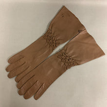 Load image into Gallery viewer, Vintage Marcel Wagner Light Brown Leather Elbow Length Gloves (sz 7.5)
