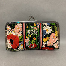Load image into Gallery viewer, Vera Bradley Poppy Fields Quilted Metal Frame Makeup Bag (5x8&quot;)
