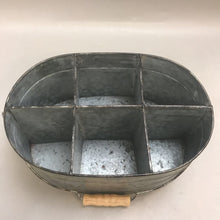 Load image into Gallery viewer, Galvanized Steel Look 6 Section Caddy
