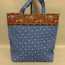 Load image into Gallery viewer, Vera Bradley Blue Yellow &amp; Red Print Quilted Tote Purse (13x15x4&quot;)
