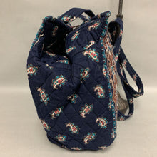 Load image into Gallery viewer, Vera Bradley Navy Print Quilted Shoulder Bag Purse (10x14x6&quot;)
