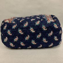 Load image into Gallery viewer, Vera Bradley Navy Print Quilted Shoulder Bag Purse (10x14x6&quot;)
