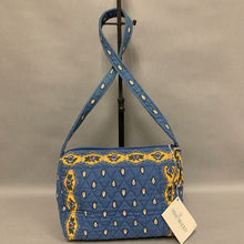 Load image into Gallery viewer, Vera Bradley Blue &amp; Yellow Print Quilted Crossbody Purse NWT (7x10x4&quot;)
