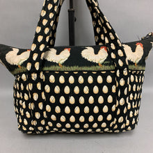 Load image into Gallery viewer, Vera Bradley Chanticleer Chicken Print Quilted Small Tote Purse (9x13x3.5&quot;)
