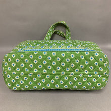 Load image into Gallery viewer, Vera Bradley Green &amp; Blue Print Quilted Small Tote Purse (9x15x4&quot;)
