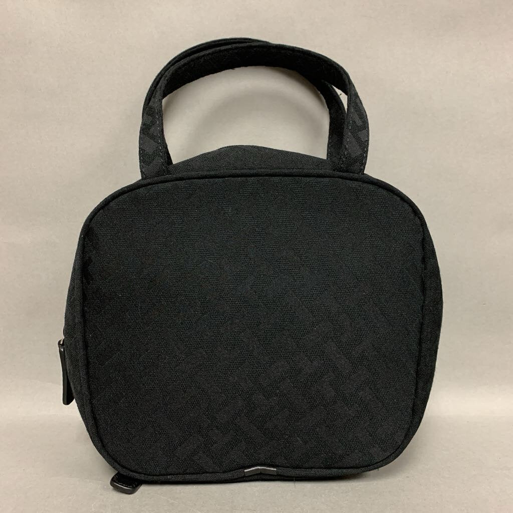Talbots Black Handled Travel Makeup Accessories Case (7.5x8x3