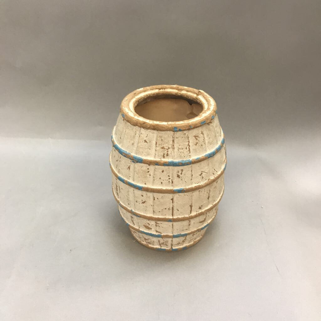 Paper Mache James' Bank Saltwater Taffy Barrel Bank (7