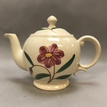 Load image into Gallery viewer, Vintage Puritan Pottery with Red Flowers Teapot (5&quot;)
