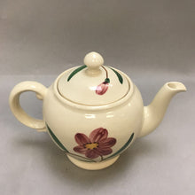 Load image into Gallery viewer, Vintage Puritan Pottery with Red Flowers Teapot (5&quot;)
