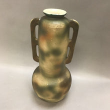 Load image into Gallery viewer, Vintage Pottery Hand Painted Flower Motif Double Handle Vase (12&quot;)
