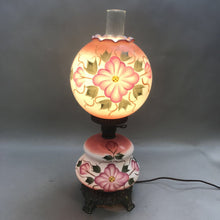 Load image into Gallery viewer, Antique 3-Way Double Globe Gone With The Wind Hurricane Parlor Floral Lamp (23&quot;)
