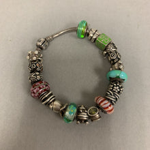 Load image into Gallery viewer, Authentic Pandora Bracelet Loaded w/ Pandora Brand Sterling &amp; Glass Charms (8&quot;)
