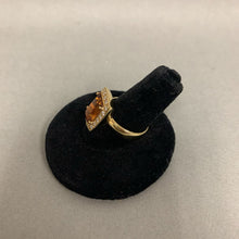 Load image into Gallery viewer, 18K Gold Citrine Diamond Ring sz 7 (8.4g)
