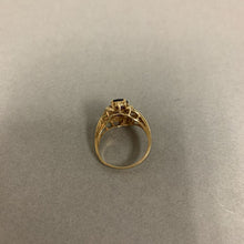 Load image into Gallery viewer, 14K Gold Amethyst Diamond Ring sz 5.5 (3.4g)
