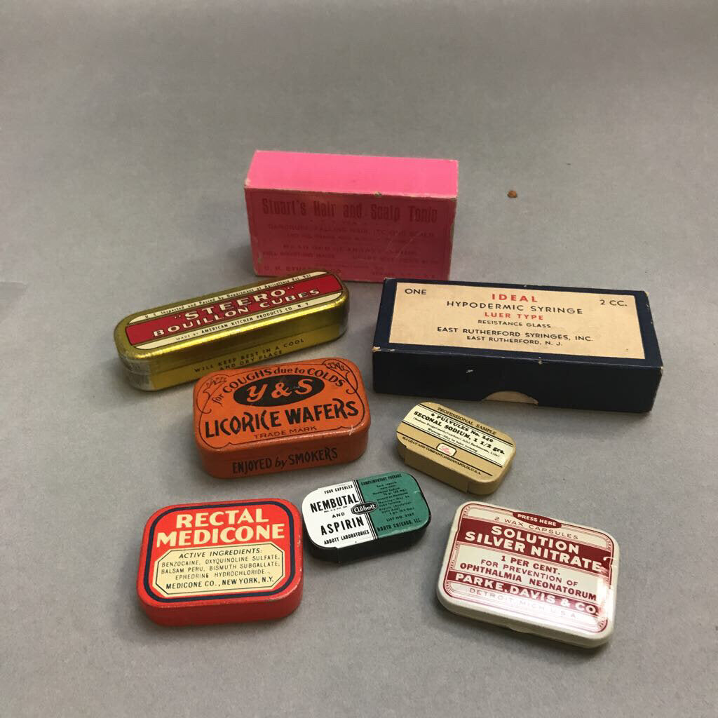 Collection of Vinage First-Aid Tins & Boxes