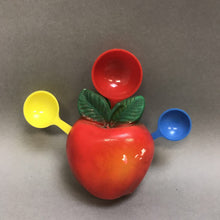Load image into Gallery viewer, Vintage Chalk Measure Spoon Holder Apple (5&quot;)
