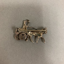 Load image into Gallery viewer, Sterling Marcasite Horse &amp; Buggy Brooch Pin (1.5&quot;)
