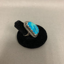 Load image into Gallery viewer, Vintage Huge Old Pawn Sterling Kingman Turquoise Ring sz 7
