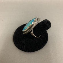 Load image into Gallery viewer, Vintage Huge Old Pawn Sterling Kingman Turquoise Ring sz 7
