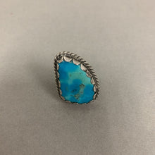 Load image into Gallery viewer, Vintage Huge Old Pawn Sterling Kingman Turquoise Ring sz 7
