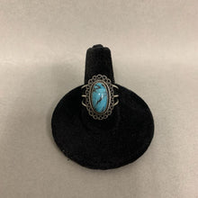 Load image into Gallery viewer, Vintage Beau Sterling Turquoise Adjustable Ring
