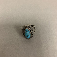 Load image into Gallery viewer, Vintage Beau Sterling Turquoise Adjustable Ring
