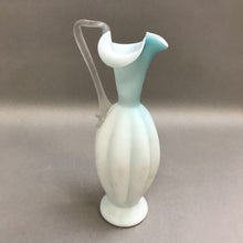 Load image into Gallery viewer, Vintage Satin Glass Hand Painted Pitcher Vase (10&quot;)
