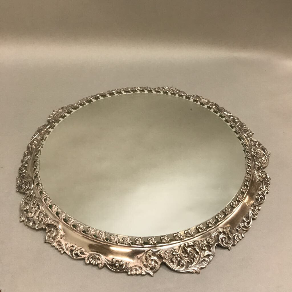 Biggins-Rogers Silverplate Mirrored Vanity Tray (14.5