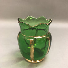 Load image into Gallery viewer, Antique Riverside Green Glass &quot;X-Ray&quot; Spooner EAPG (5&quot;)
