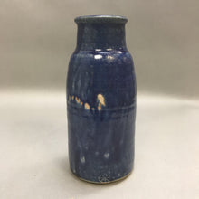 Load image into Gallery viewer, Blue Pottery Vase Signed (8&quot;)
