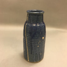 Load image into Gallery viewer, Blue Pottery Vase Signed (8&quot;)
