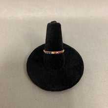 Load image into Gallery viewer, 10K Gold Ruby Sapphire Emerald Spinel Rainbow Ring sz 6 (1.4g)
