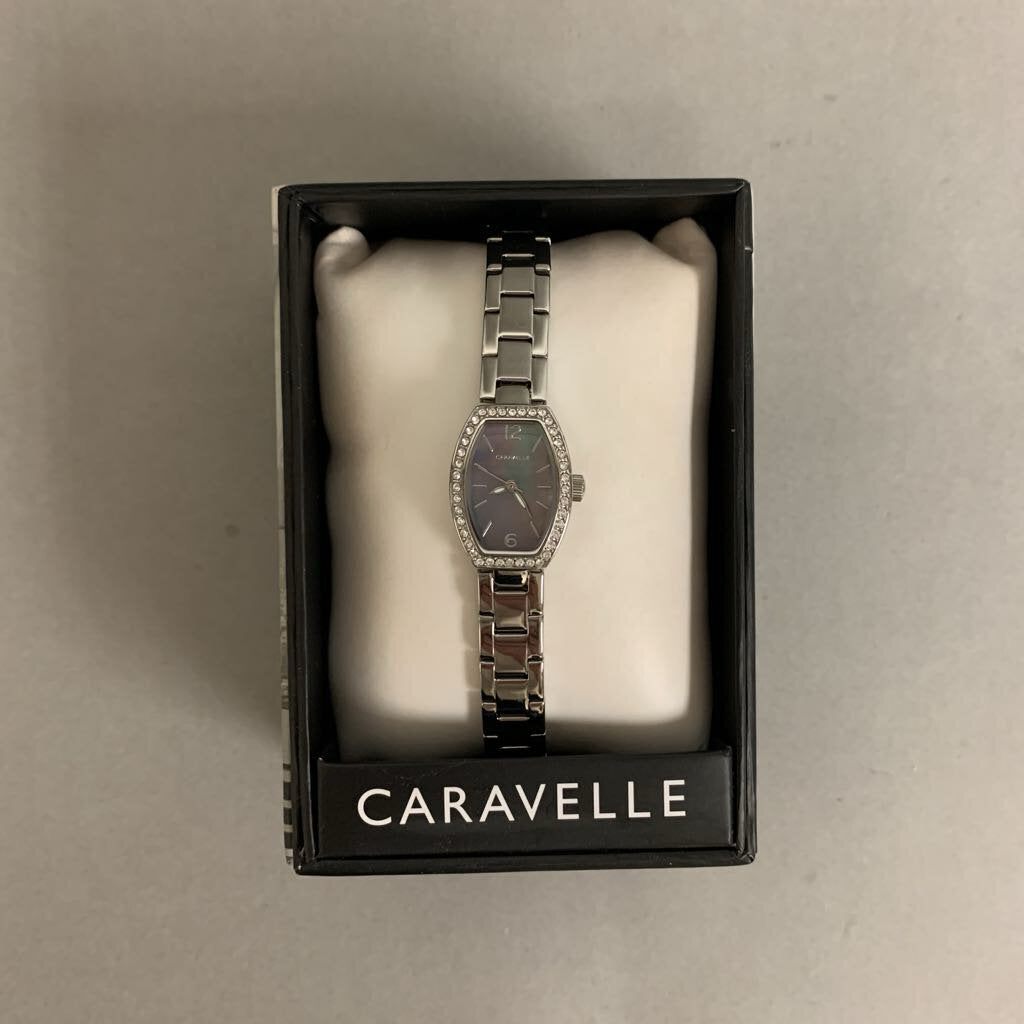 Caravelle by Bulova Abalone Crystal Trim Watch NIB