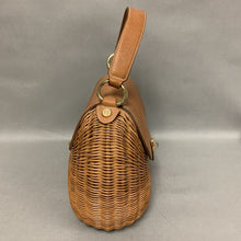 Load image into Gallery viewer, Eric Javits Wicker Leather Handbag Purse (8x12x5&quot;)
