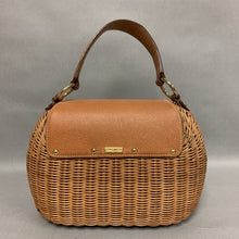 Load image into Gallery viewer, Eric Javits Wicker Leather Handbag Purse (8x12x5&quot;)
