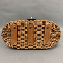 Load image into Gallery viewer, Eric Javits Wicker Leather Handbag Purse (8x12x5&quot;)
