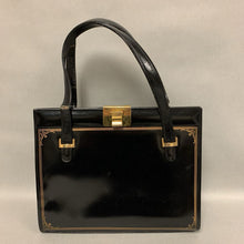 Load image into Gallery viewer, Vintage Italian Leather Gold Trim Top Handle Kelly Bag Purse As-Is (9.5x11.5x3.5&quot;)
