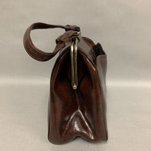 Load image into Gallery viewer, Vintage Brown Leather Handbag Purse (8.5x9.5x4&quot;)
