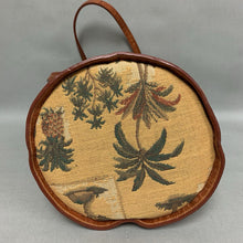 Load image into Gallery viewer, Vintage Tommy Bahama Tropical Palms Woven Leather Trim Purse (10x12x8&quot;)
