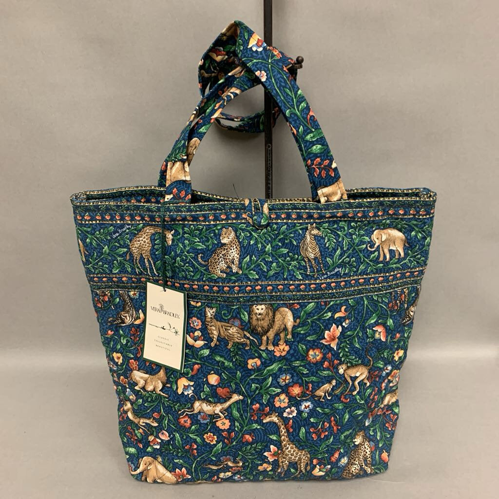 Vera Bradley Vintage Animal Kingdom Quilted Tote Purse NWT (13x14.5x4