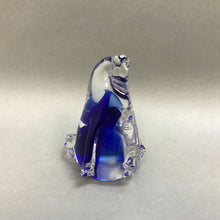 Load image into Gallery viewer, Blue, Clear, Frosted Glass Penguin Paperweight (3&quot;)
