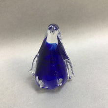 Load image into Gallery viewer, Blue, Clear, Frosted Glass Penguin Paperweight (3&quot;)
