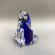 Load image into Gallery viewer, Blue, Clear, Frosted Glass Penguin Paperweight (3&quot;)
