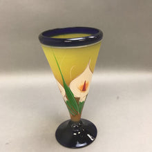 Load image into Gallery viewer, Hand Painted Footed Glass Vase (8&quot;)
