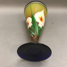 Load image into Gallery viewer, Hand Painted Footed Glass Vase (8&quot;)
