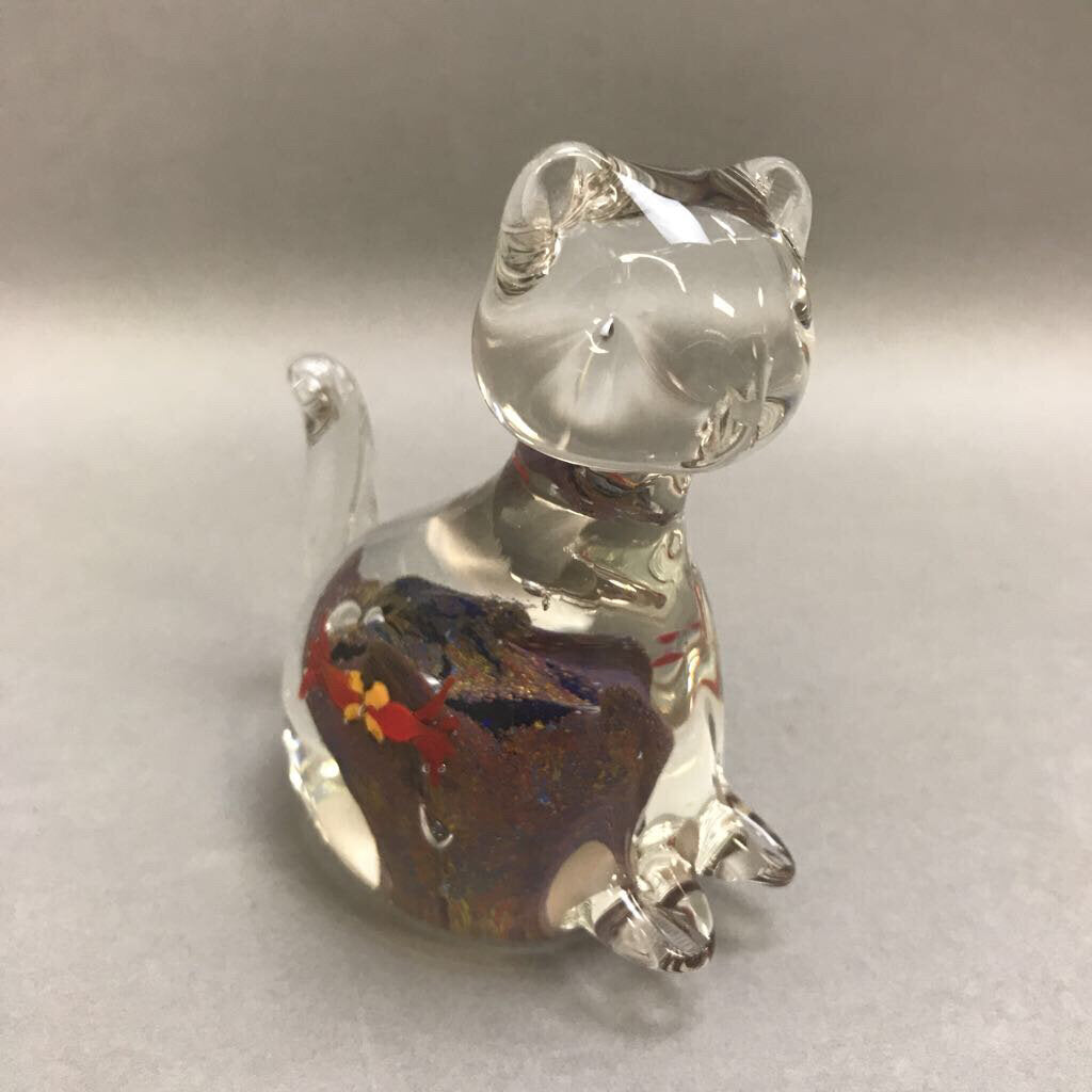 Vintage Blown Glass Cat (4