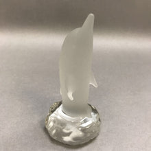 Load image into Gallery viewer, Vintage Blown Glass Satin Glass Dolphin (4&quot;))
